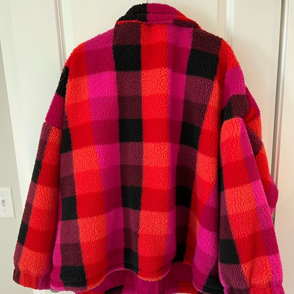 A NEW DAY | Women’s Plus Size Fleece Zip-Up Sweatshirt Plaid Pattern (4X) - Picture 9 of 11